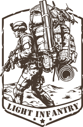 Light Infantry, military soldier design - Free SVG File for Members