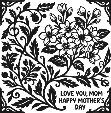 Love You Mom, Happy Mother's Day Free SVG File for Members – gift for mom