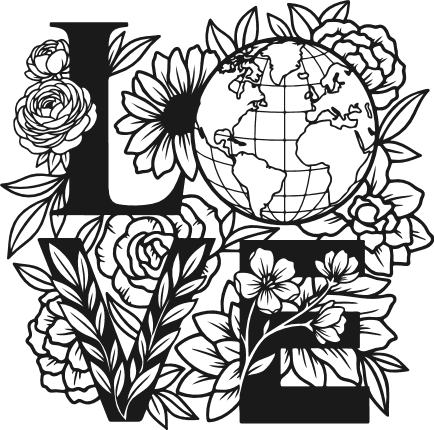 Love earth Free SVG File for Members – Earth Day, floral tshirt design