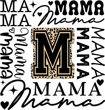 Mama, echo stacked text Free SVG File for Members – mother’s day gift