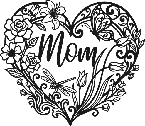 Mom heart Free SVG File for Members – mother’s day gift
