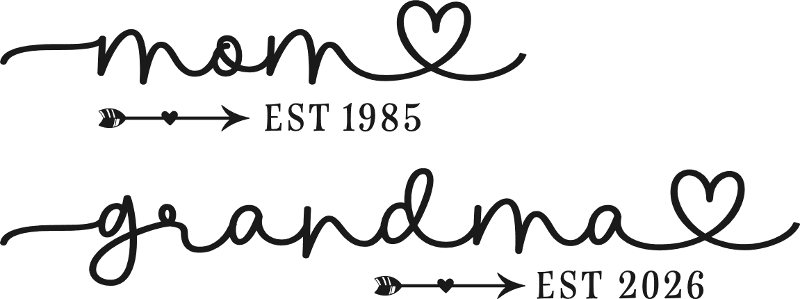 Mom, Grandma Free SVG File for Members – customized date grandma tshirt design
