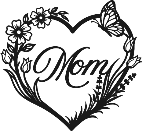 Mom heart Free SVG File for Members – mother’s day gift