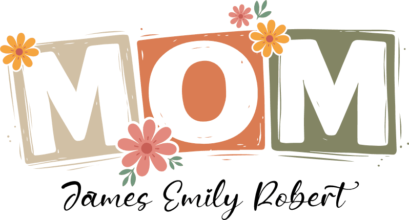 Mom, personalized kids names, mother's day gift - Free SVG File for Members