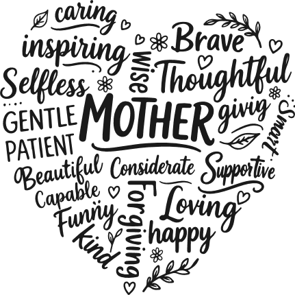 Mother Heart, selfless, caring, loving Free SVG File for Members – mother’s day gift