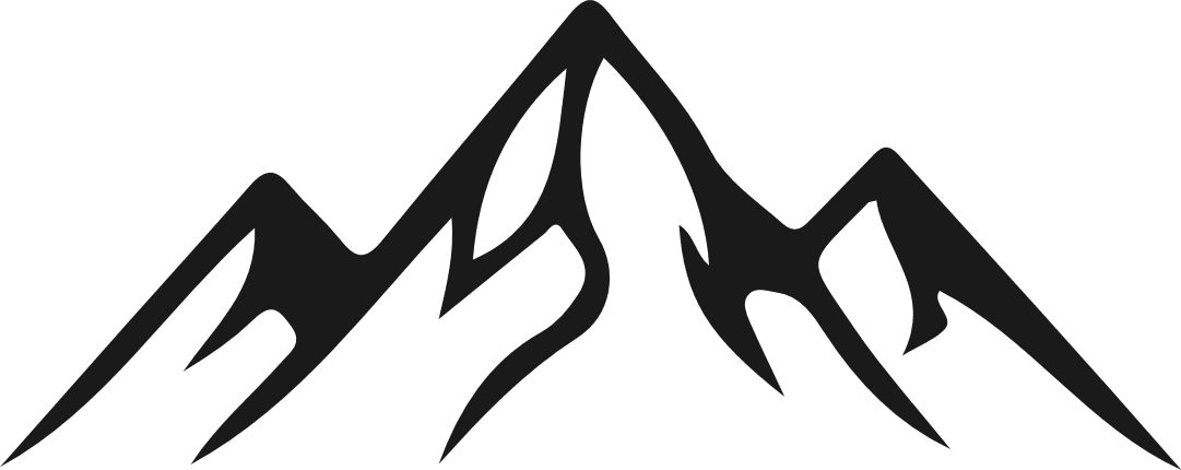 Mountain Range outline silhouette Free SVG File - mountains clipart image