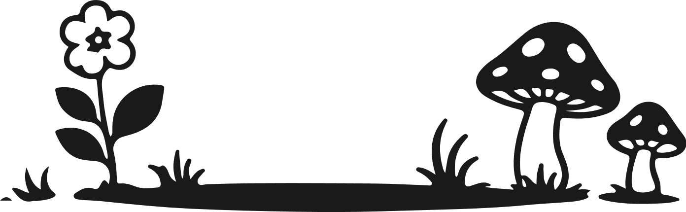 Mushrooms and Flower Woodland Scene Free SVG File for Members – mushroom clipart