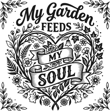 My Garden Feeds My Soul, Gardening quote - Free SVG File for Members