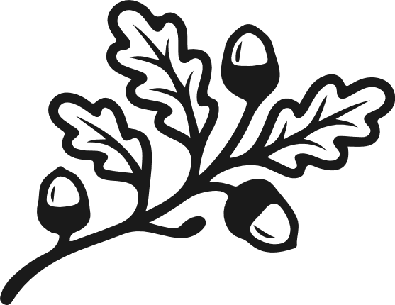 Oak Leaf and Acorn Branch silhouette Free SVG File – oak leaves clipart