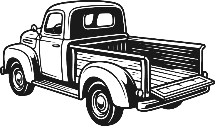 Vintage Pickup Truck Free SVG File for Members – Classic Farm Truck clipart