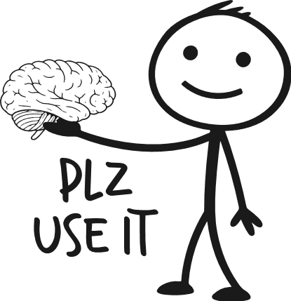Please Use It, Stick Man holding brain Free SVG File for Members – sarcastic quote