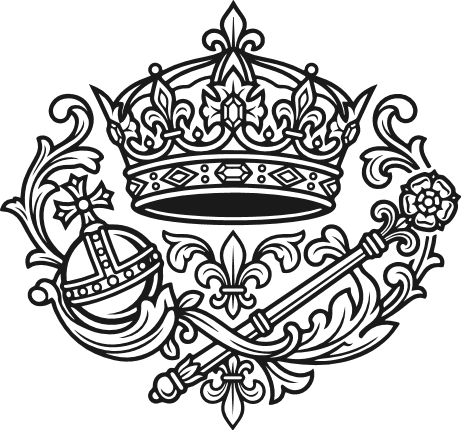 Royal Crown Crest Free SVG File for Members – crown emblem with scepter, orb clipart