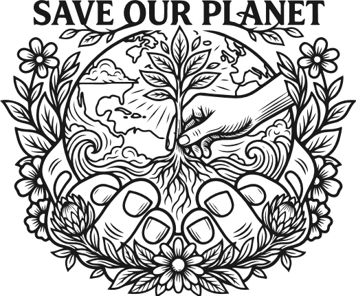 Save Our Planet Free SVG File for Members – earth day, wall sign