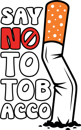 Say No to Tobacco Free SVG File for Members – anti smoking awareness design
