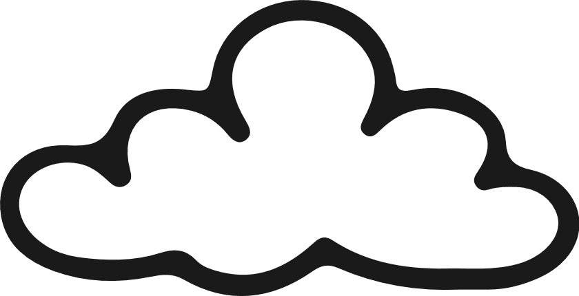 Clouds outline Free SVG File – Hand-Drawn clouds clipart image