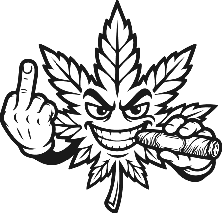 Smoking Marijuana Leaf mascot Free SVG File for Members – weed leaf character clipart