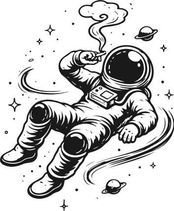 Cool Astronaut Smoking in Space Free SVG File for Members – Astronaut clipart