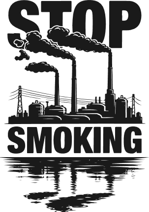 Stop Smoking, Industrial Pollution awareness quote - Free SVG File for Members