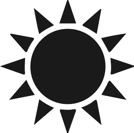 Sun silhouette Free SVG File – sunshine clipart image