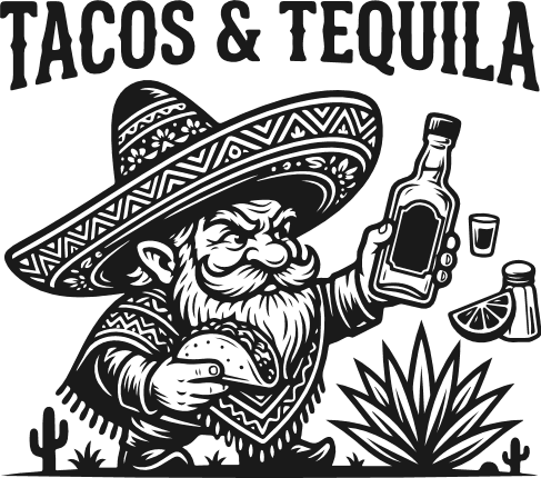 Tacos & Tequila Free SVG File for Members – funny cinco de mayo tshirt design