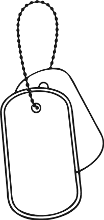Military Dog Tag Free SVG File for Members – Blank tag label clipart