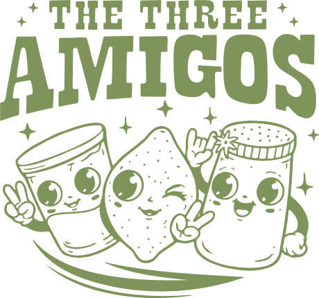 The Three Amigos Free SVG File for Members – Funny friends matching tshirt design