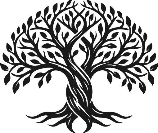 Tree of Life silhouette Free SVG File for Members – Tree with roots clipart
