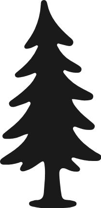 Minimalist Pine Tree Silhouette Free SVG File – tree clipart image