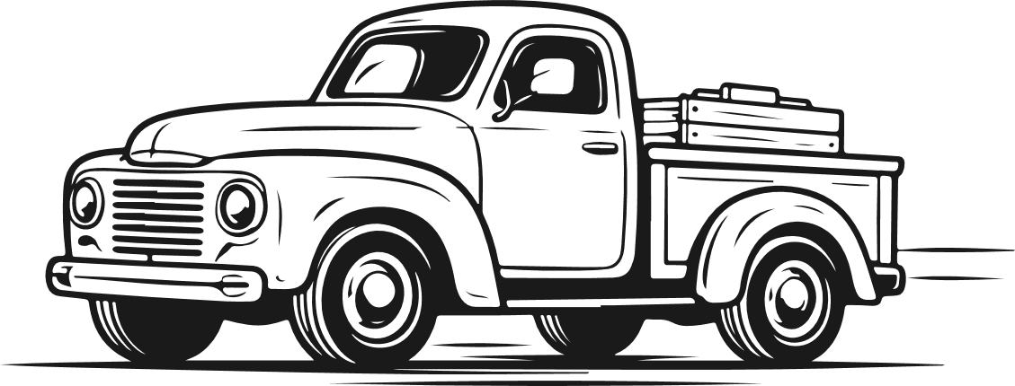 Vintage Pickup Truck Free SVG File – Classic Farm Truck clipart image