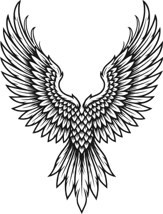 Detailed Eagle Wings Free SVG File – wings clipart image