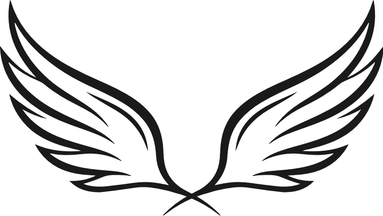 Angel Wings outline Free SVG File for Members – memorial, wings clipart