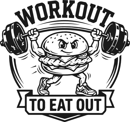 Workout To Eat Out, funny gym quote - Free SVG File