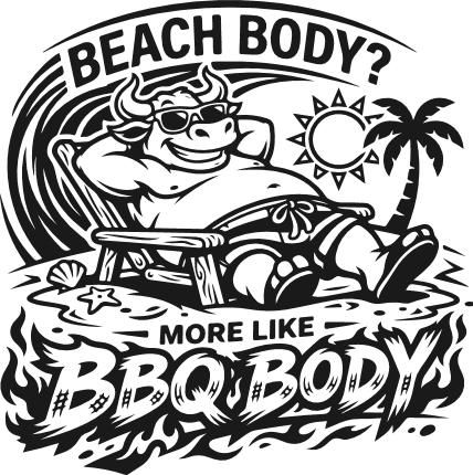 Beach Body? More Like BBQ Body Free SVG File – funny summer grilling quote