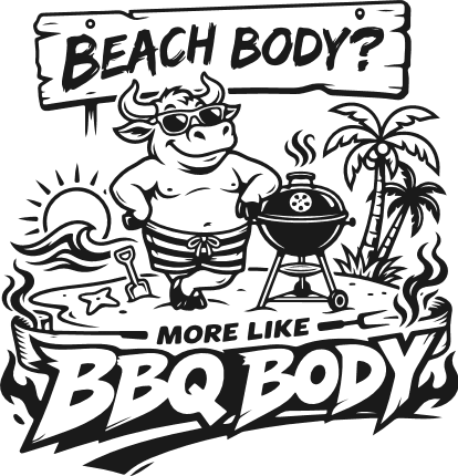 Beach Body? More Like BBQ Body Free SVG File for Members – funny grilling quote