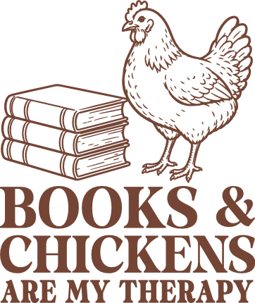 Books & Chickens Are My Therapy, funny sayings - Free SVG File for Members
