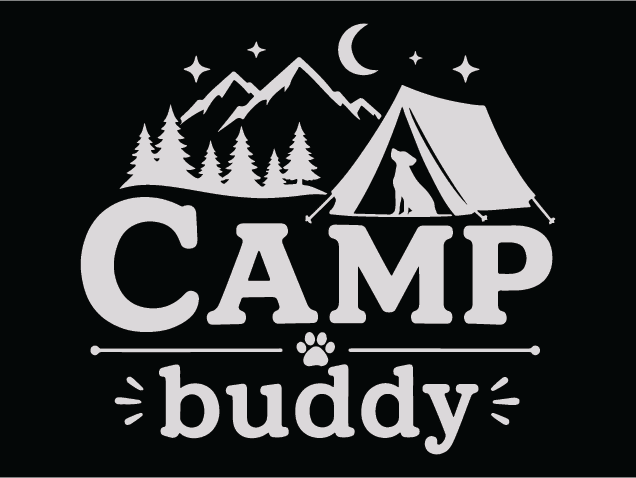 Camp Buddy Free SVG File for Members – dog dad camping tshirt design