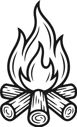 Camping Fire free svg file - outdoor campfire clipart image