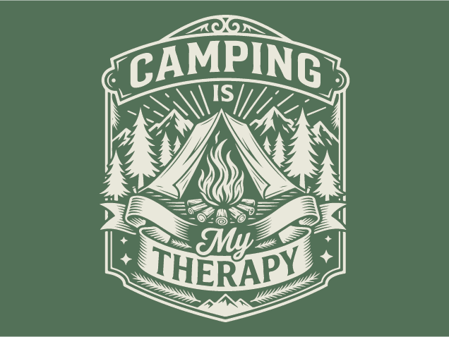 Camping Is My Therapy Free SVG File for Members – camping quote
