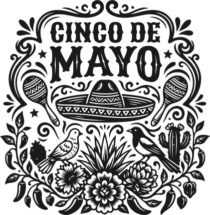 Cinco De Mayo Free SVG File for Members – fiesta tshirt design