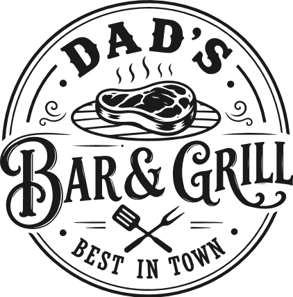 Dad’s Bar And Grill, Best in Town Free SVG File for Members – Funny BBQ tshirt design