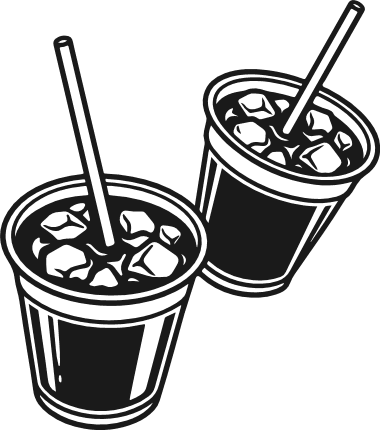 Iced Coffee Cups Free SVG File – Summer Drink clipart image