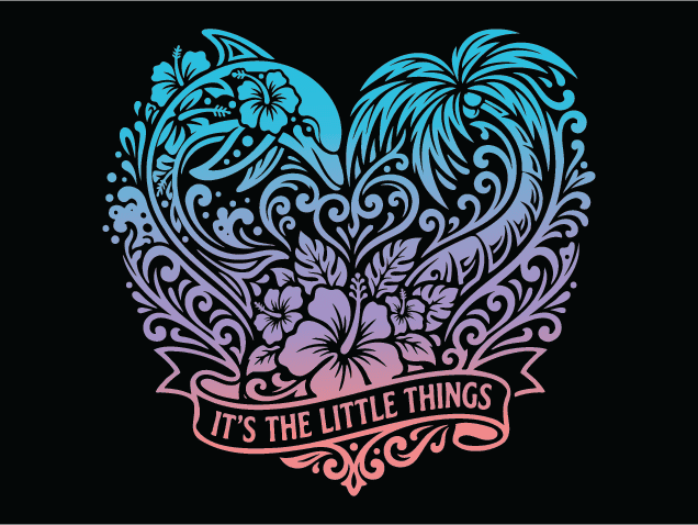 It’s The Little Things Free SVG File for Members – Summer Tropical tshirt design