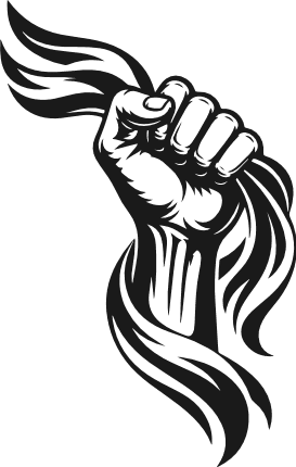 Raised fist with ribbon Free SVG File – Juneteenth, Black Power Fist clipart