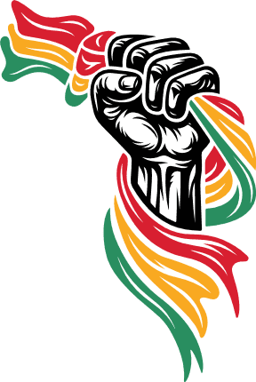 Raised fist wrapped with ribbon Free SVG File for Members – Black History Month, clipart