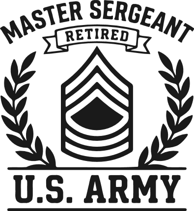 Master Sergeant, Retired US Army Free SVG File for Members – military tshirt design