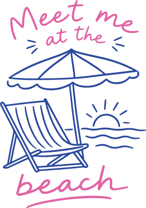 Meet Me At The Beach Free SVG File for Members – beach tshirt design