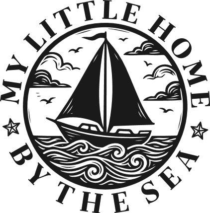 My Little Home By The Sea Free SVG File – Nautical tshirt design