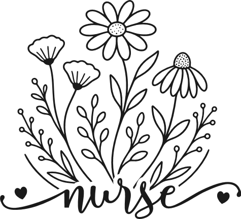 Nurse sign Free SVG File for Members – Floral tshirt design