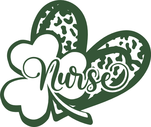 Nurse, Shamrock and heart Free SVG File for Members – Patrick’s Day Nurse tshirt design