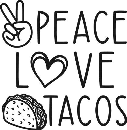 Peace, Love, Tacos Free SVG File – cinco de mayo tshirt design